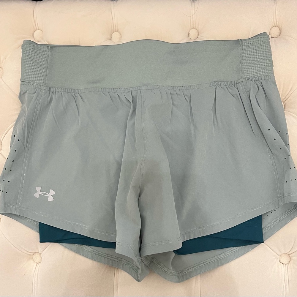 Under Armour SpeedPocket Shorts in Light Blue